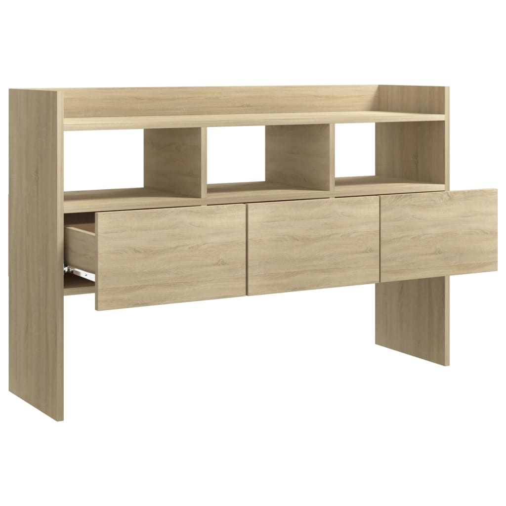 Dressoir 105x30x70 cm bewerkt hout sonoma eikenkleurig is nu te koop bij PeponiXL, paradijselijk wonen!