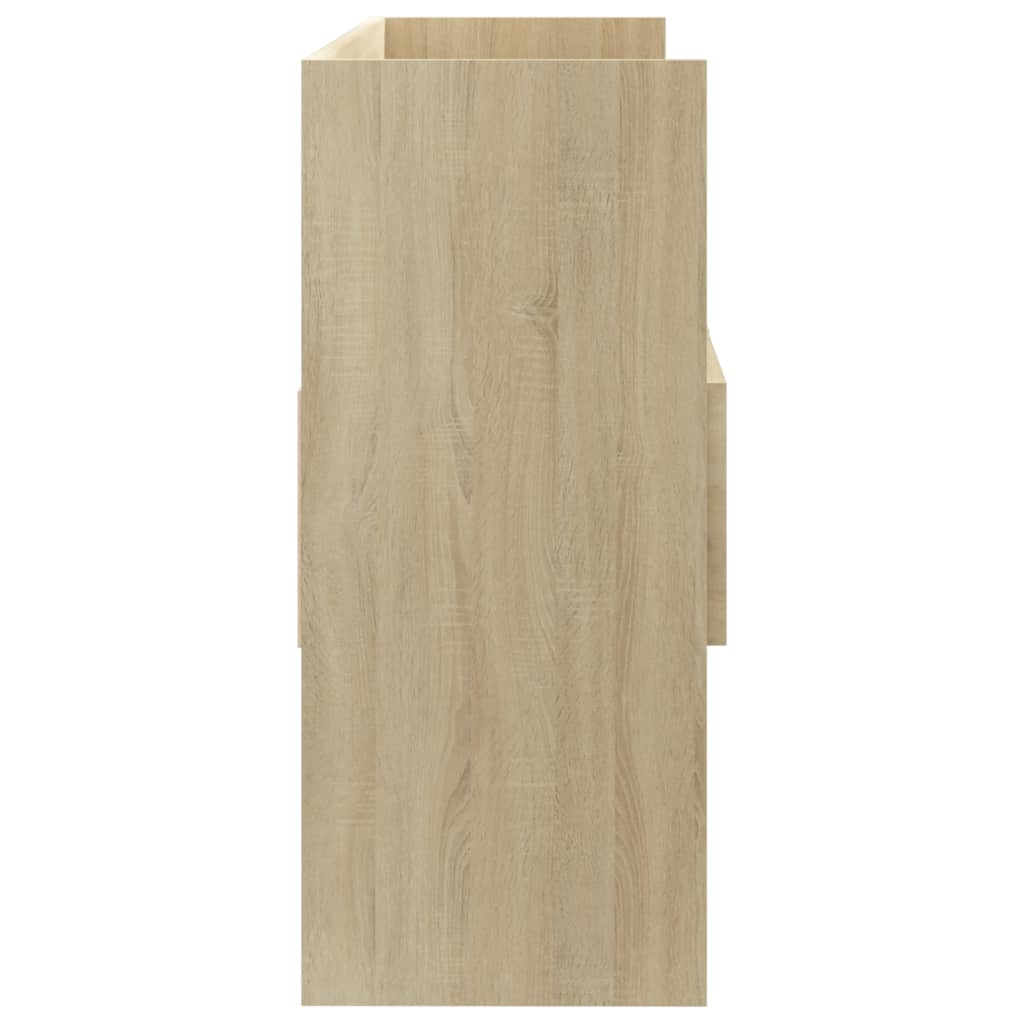 Dressoir 105x30x70 cm bewerkt hout sonoma eikenkleurig is nu te koop bij PeponiXL, paradijselijk wonen!