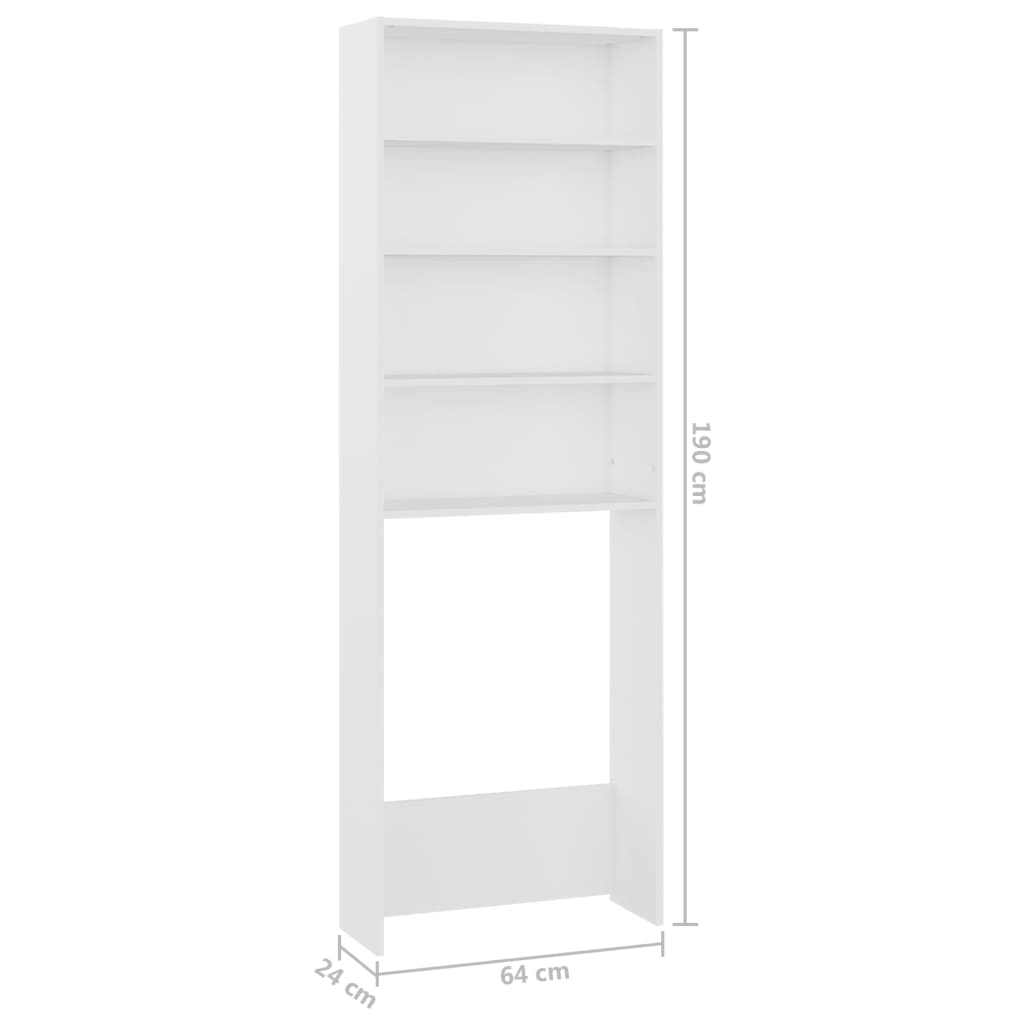 Wasmachinekast 64x24x190 cm wit is nu te koop bij PeponiXL, paradijselijk wonen!