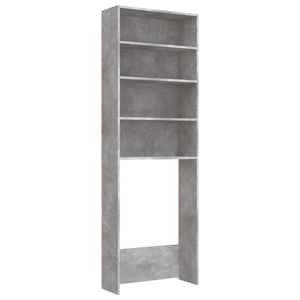 Wasmachinekast 64x24x190 cm betongrijs is nu te koop bij PeponiXL, paradijselijk wonen!