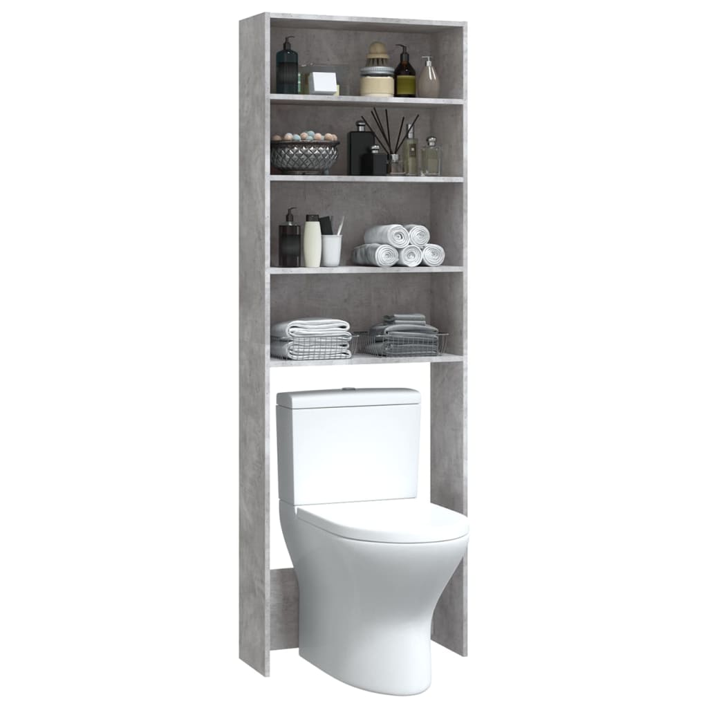 Wasmachinekast 64x24x190 cm betongrijs is nu te koop bij PeponiXL, paradijselijk wonen!