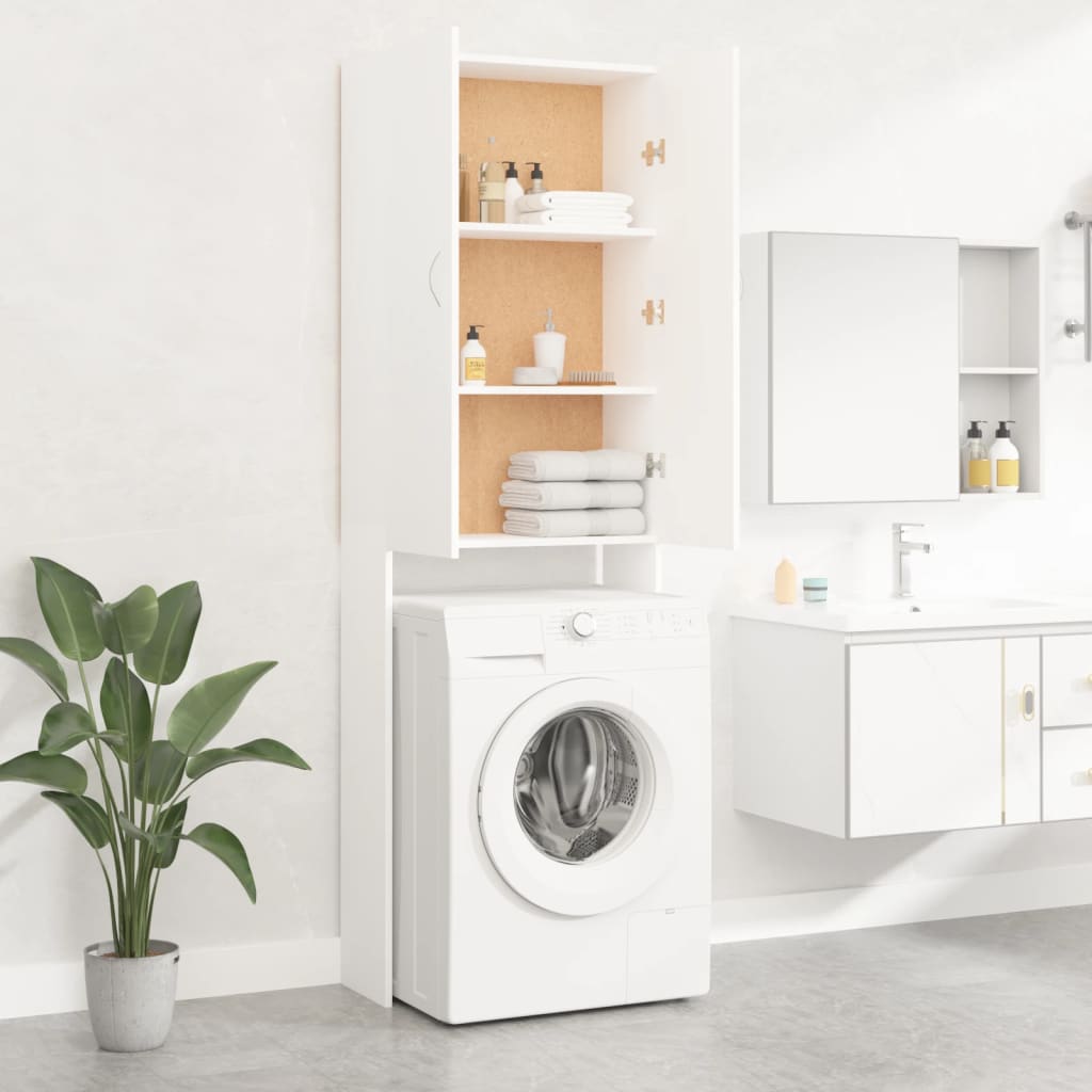 Wasmachinekast 64x25,5x190 cm wit is nu te koop bij PeponiXL, paradijselijk wonen!