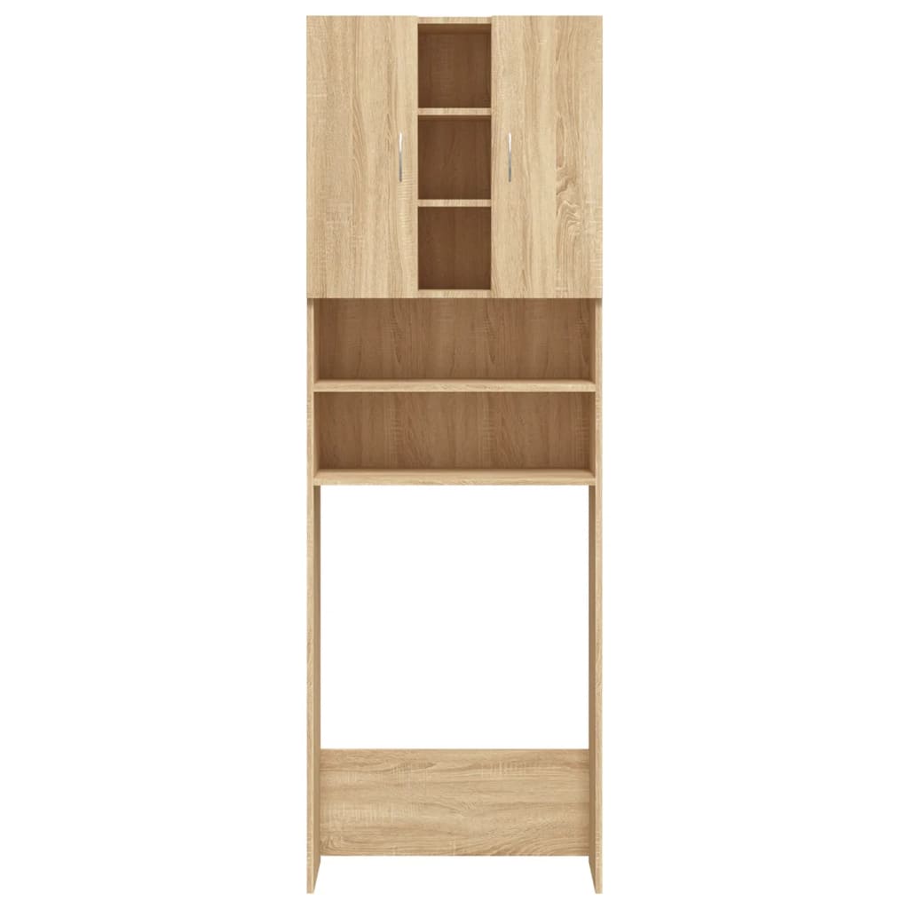 Wasmachinekast 64x25,5x190 cm sonoma eikenkleurig is nu te koop bij PeponiXL, paradijselijk wonen!