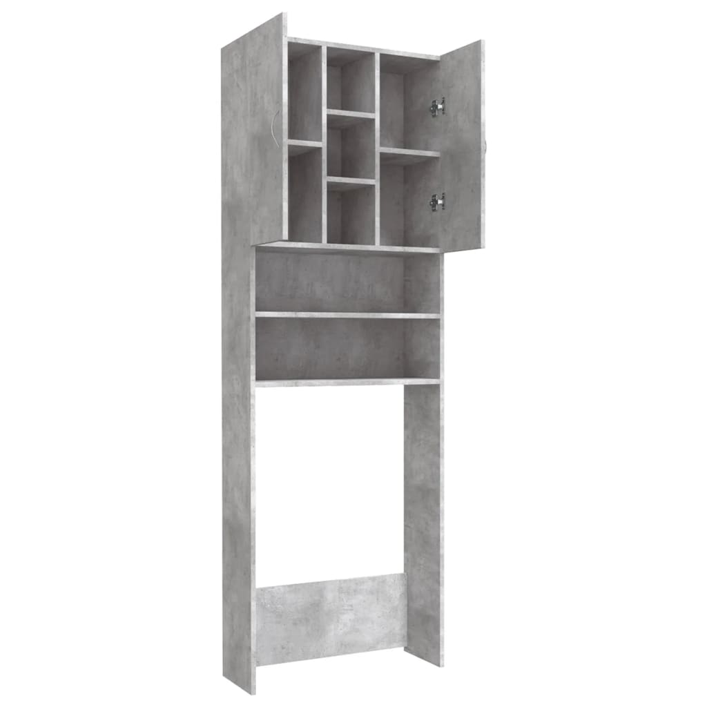 Wasmachinekast 64x25,5x190 cm betongrijs is nu te koop bij PeponiXL, paradijselijk wonen!