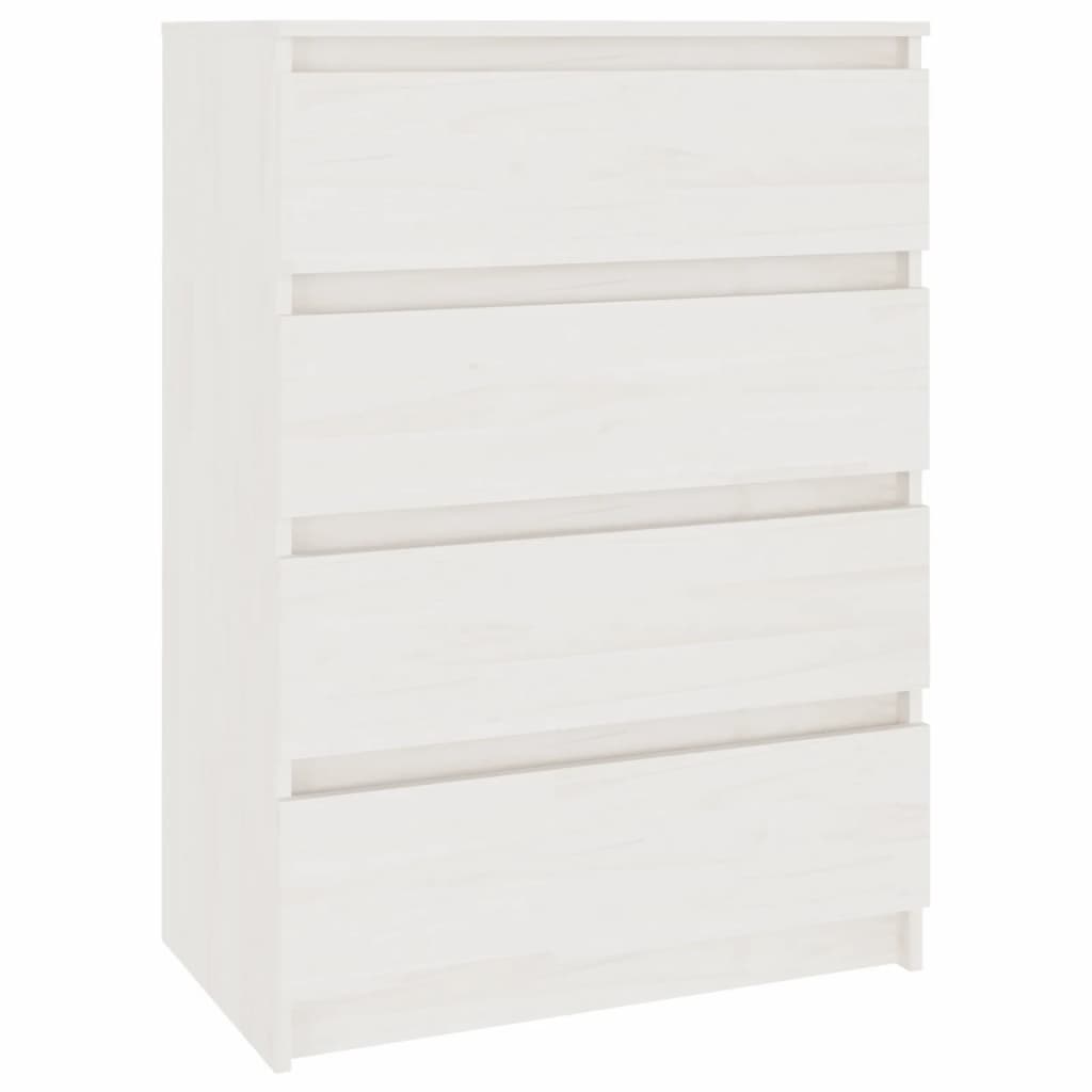 Bijzetkast 60x36x84 cm massief grenenhout wit is nu te koop bij PeponiXL, paradijselijk wonen!
