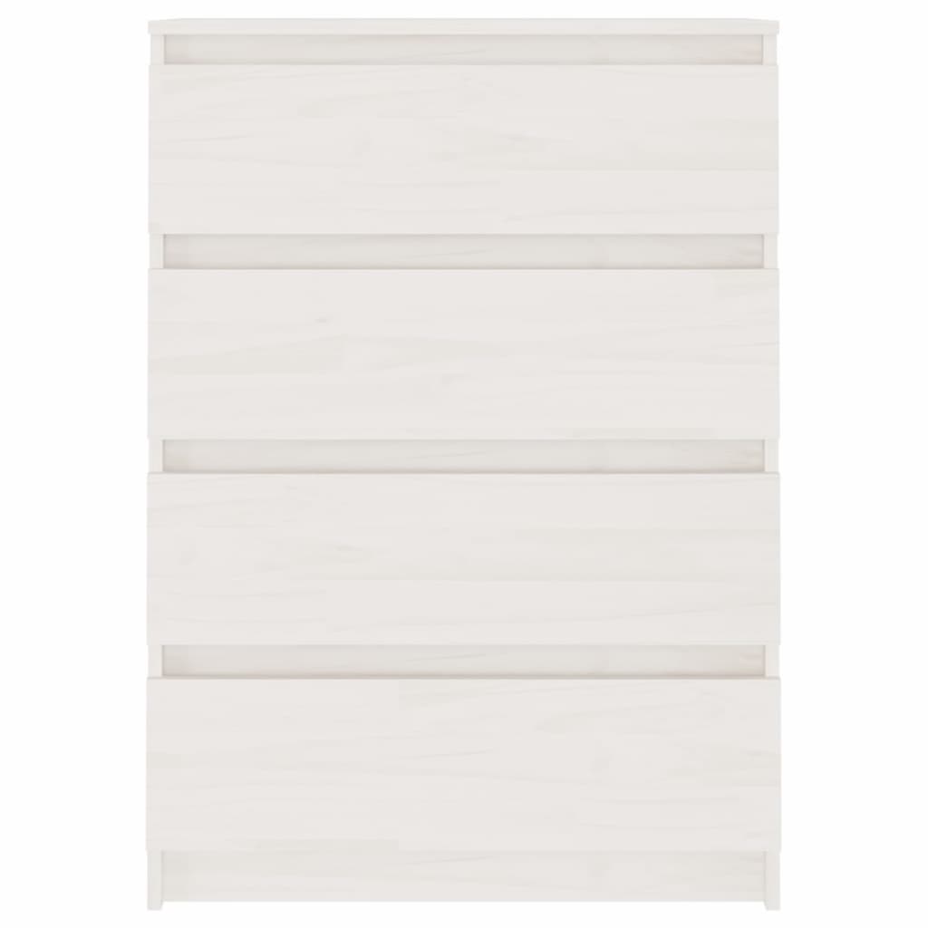 Bijzetkast 60x36x84 cm massief grenenhout wit is nu te koop bij PeponiXL, paradijselijk wonen!