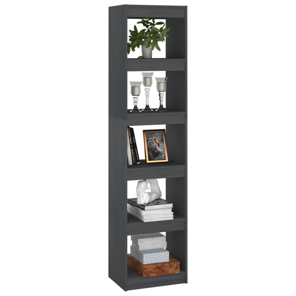 Boekenkast/kamerscherm 40x30x167,5 cm massief grenenhout grijs is nu te koop bij PeponiXL, paradijselijk wonen!
