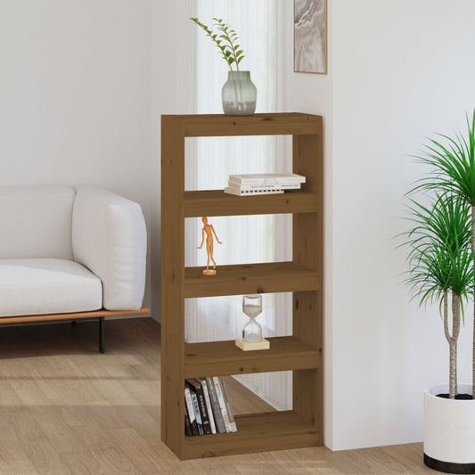 Boekenkast/kamerscherm 60x30x135,5 cm grenenhout honingbruin is nu te koop bij PeponiXL, paradijselijk wonen!