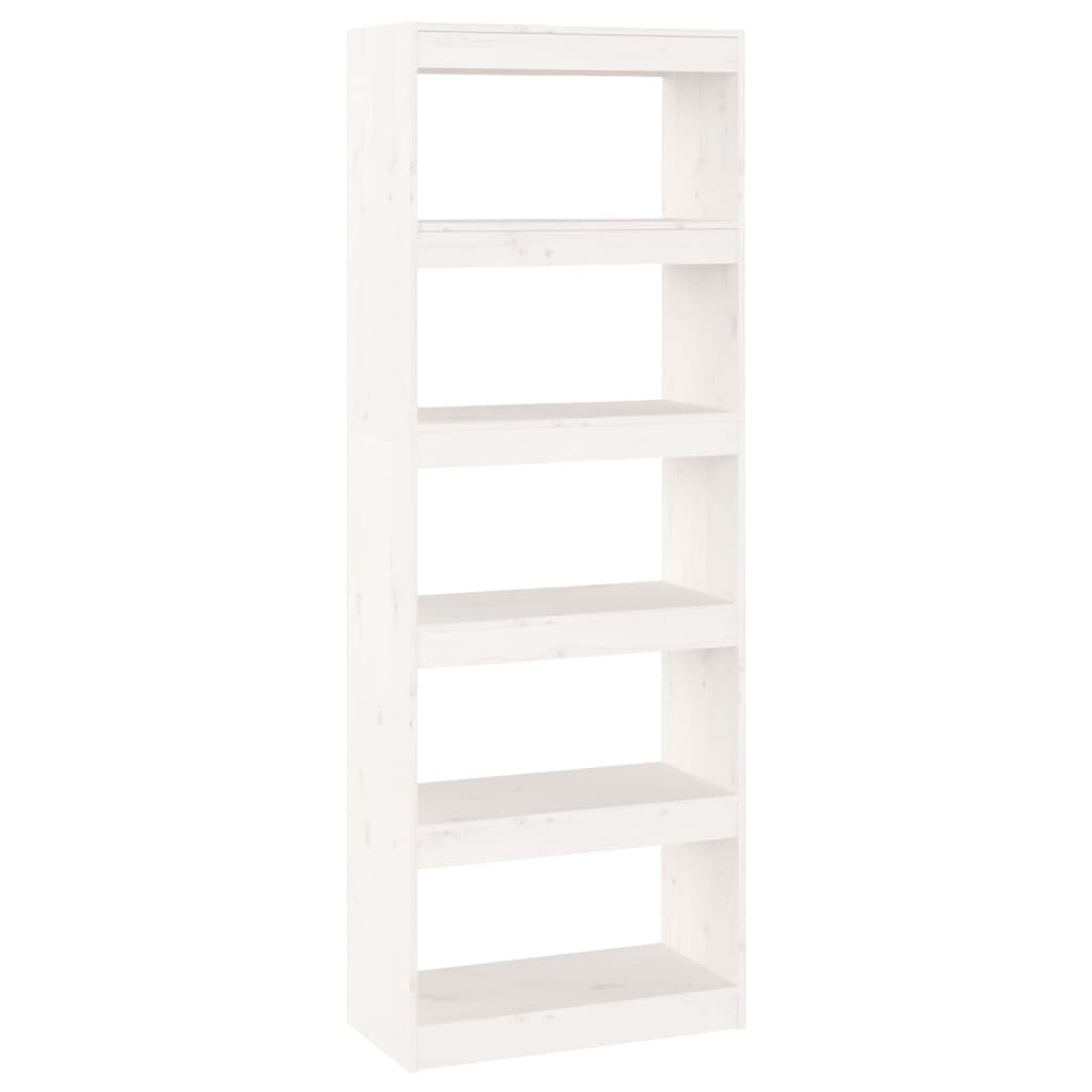 Boekenkast/kamerscherm 60x30x167,5 cm massief grenenhout wit is nu te koop bij PeponiXL, paradijselijk wonen!