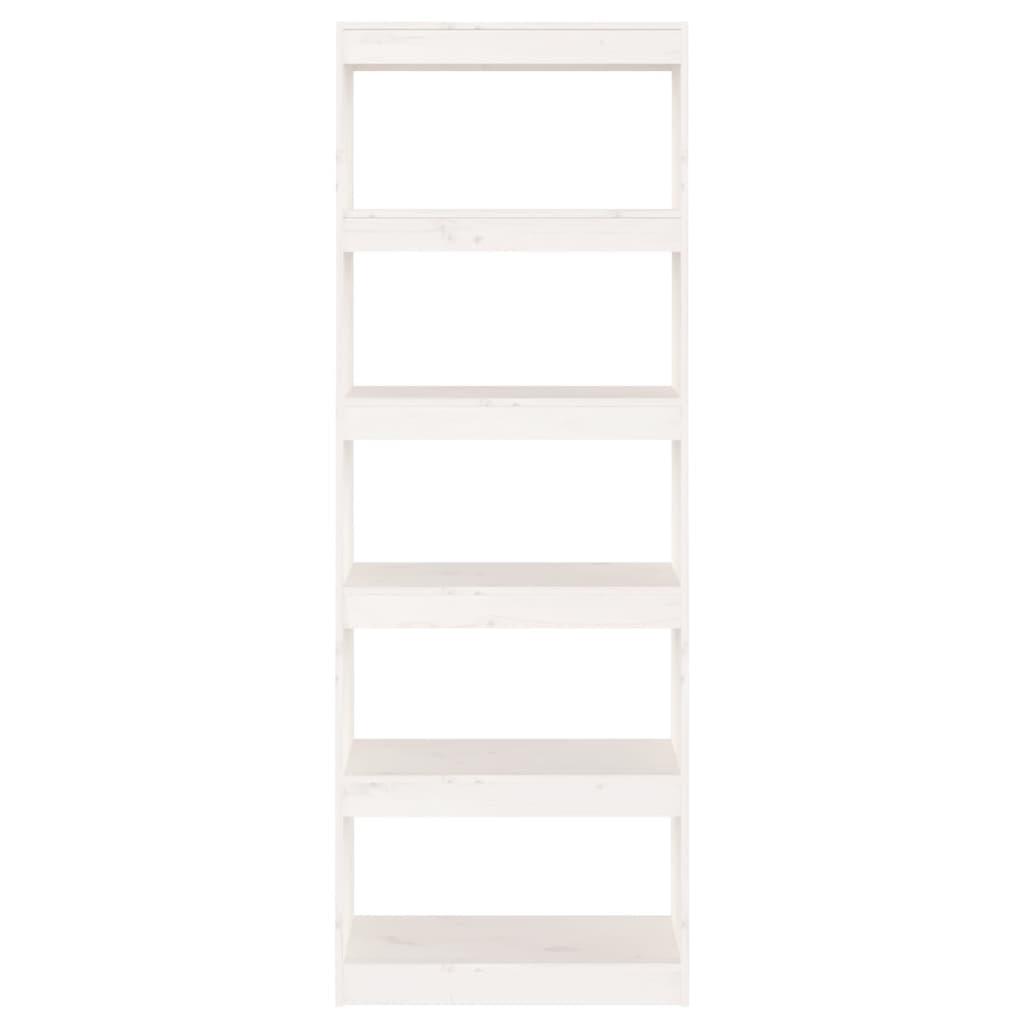 Boekenkast/kamerscherm 60x30x167,5 cm massief grenenhout wit is nu te koop bij PeponiXL, paradijselijk wonen!