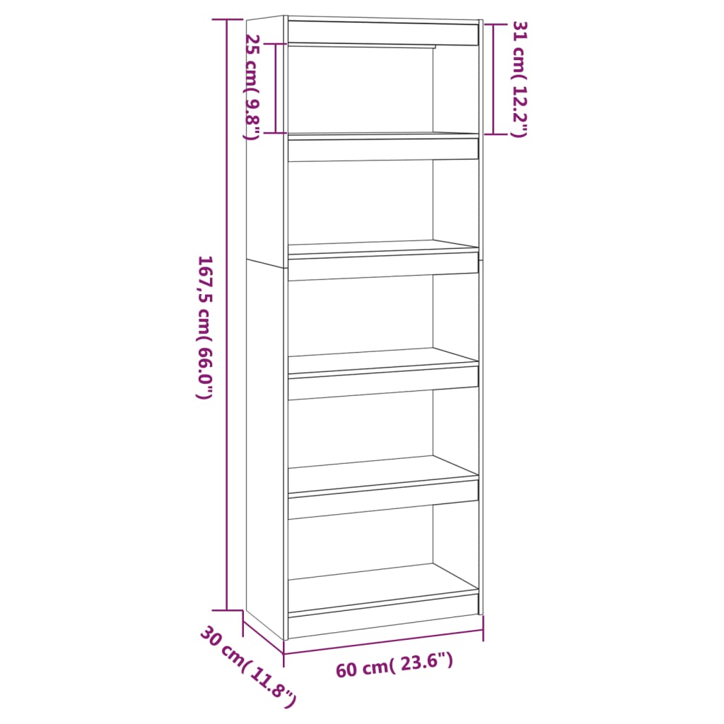 Boekenkast/kamerscherm 60x30x167,5 cm massief grenenhout wit is nu te koop bij PeponiXL, paradijselijk wonen!