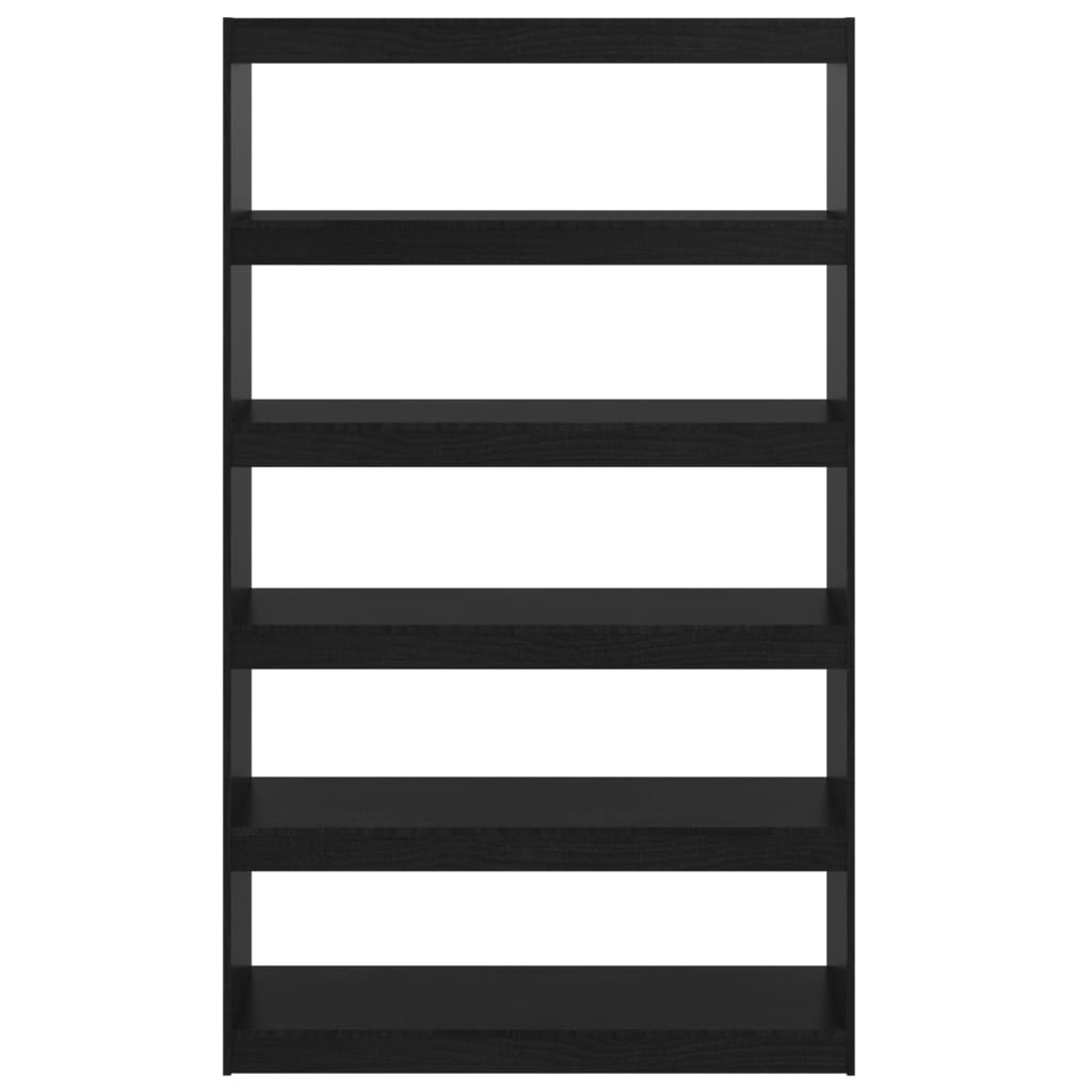 Boekenkast/kamerscherm 100x30x167,5 cm massief grenenhout zwart is nu te koop bij PeponiXL, paradijselijk wonen!