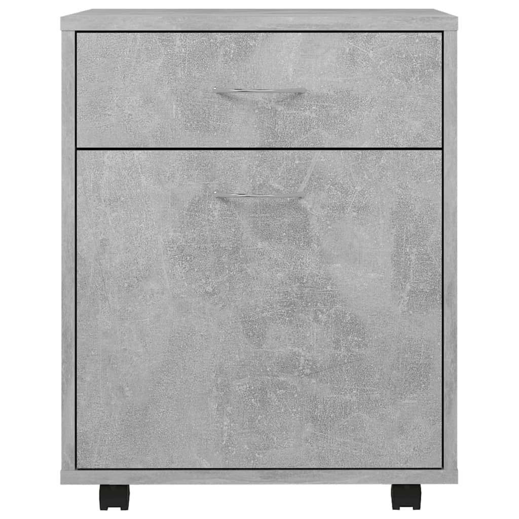 Rolkast 45x38x54 cm bewerkt hout betongrijs is nu te koop bij PeponiXL, paradijselijk wonen!