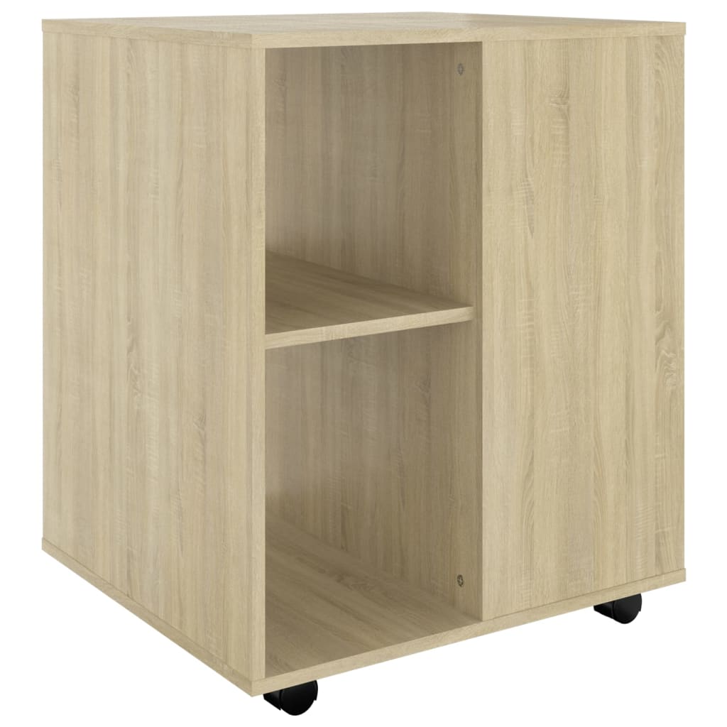 Rolkast 60x53x72 cm bewerkt hout sonoma eikenkleurig is nu te koop bij PeponiXL, paradijselijk wonen!