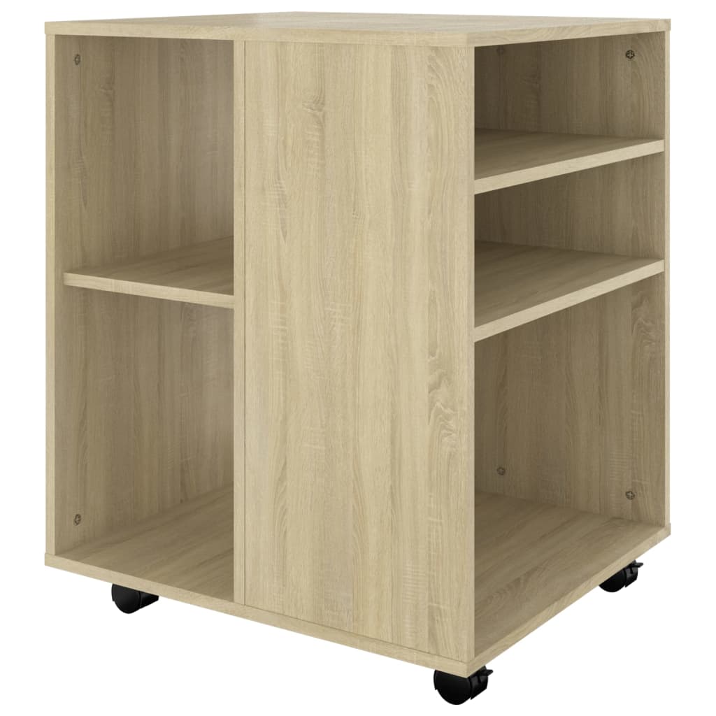 Rolkast 60x53x72 cm bewerkt hout sonoma eikenkleurig is nu te koop bij PeponiXL, paradijselijk wonen!