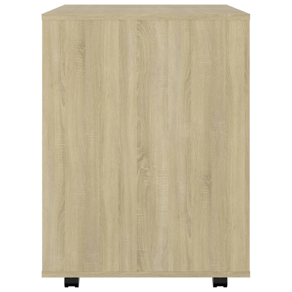 Rolkast 60x53x72 cm bewerkt hout sonoma eikenkleurig is nu te koop bij PeponiXL, paradijselijk wonen!