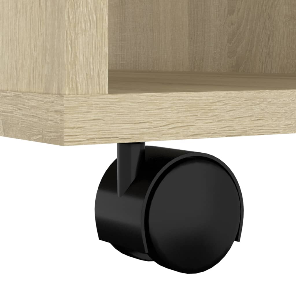 Rolkast 60x53x72 cm bewerkt hout sonoma eikenkleurig is nu te koop bij PeponiXL, paradijselijk wonen!