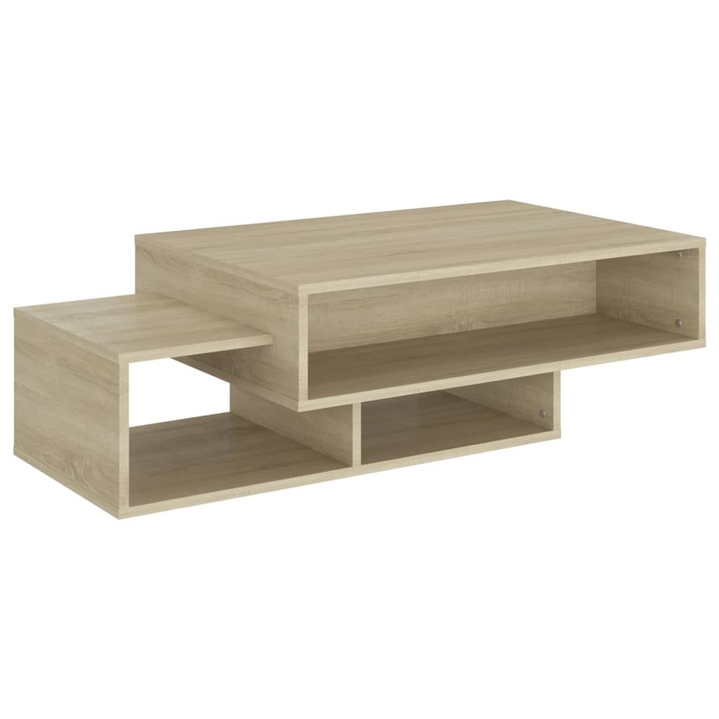 Salontafel 105x55x32 cm bewerkt hout sonoma eikenkleurig is nu te koop bij PeponiXL, paradijselijk wonen!