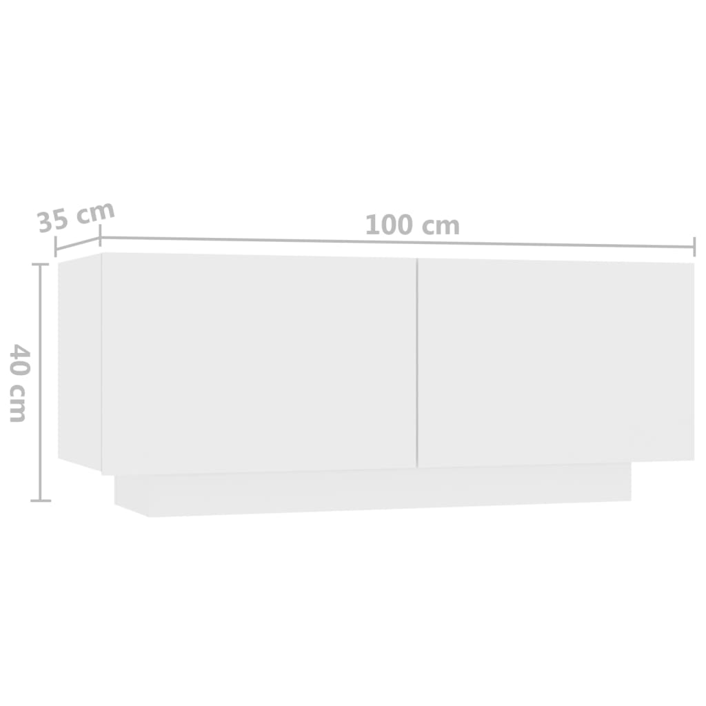 Tv-meubel met LED-verlichting 180x35x40 cm wit is nu te koop bij PeponiXL, paradijselijk wonen!