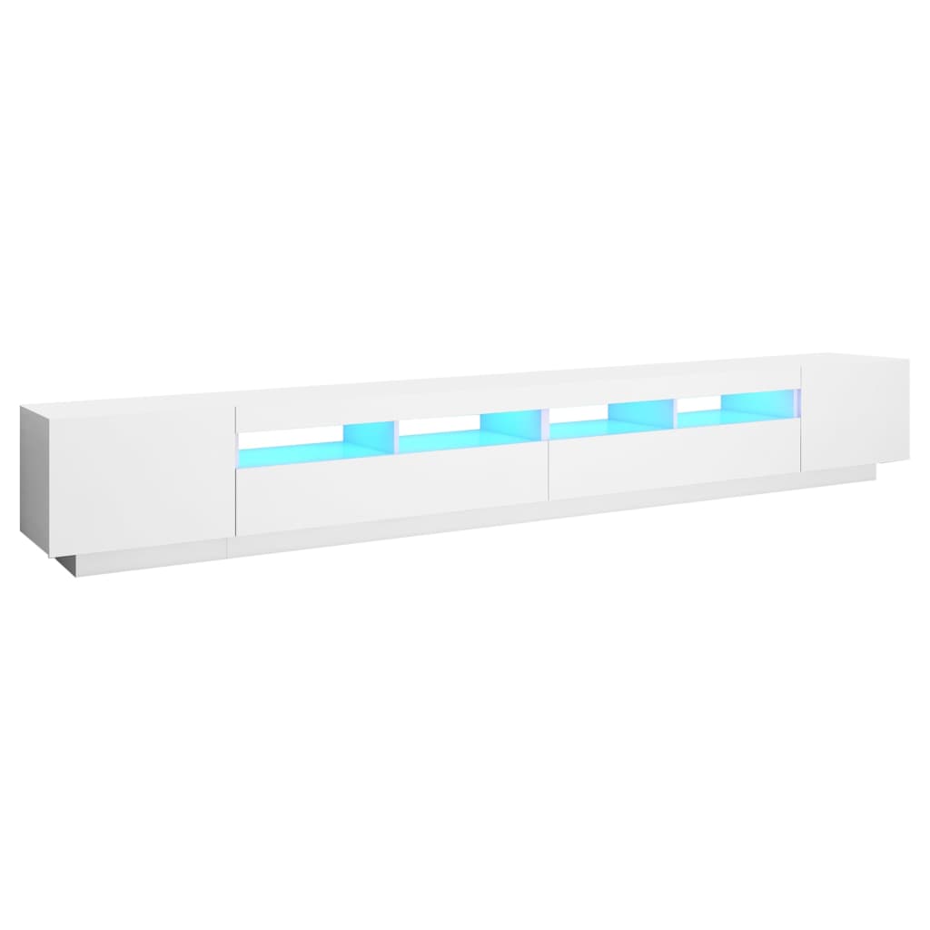 Tv-meubel met LED-verlichting 300x35x40 cm wit is nu te koop bij PeponiXL, paradijselijk wonen!