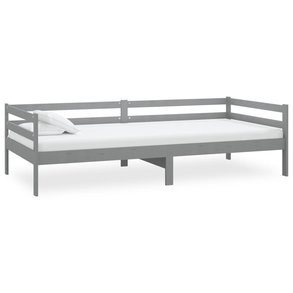 Slaapbank massief grenenhout grijs 90x200 cm is nu te koop bij PeponiXL, paradijselijk wonen!