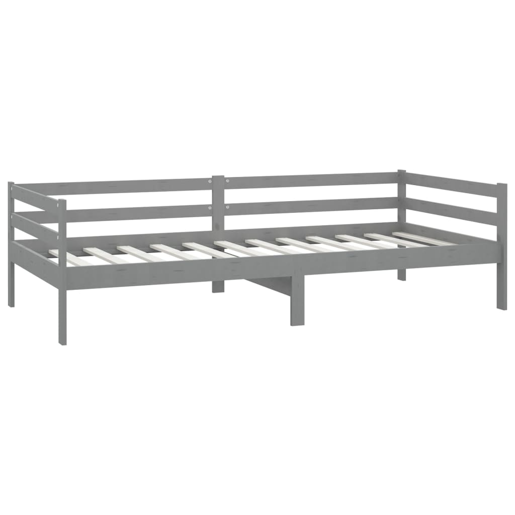 Slaapbank massief grenenhout grijs 90x200 cm is nu te koop bij PeponiXL, paradijselijk wonen!