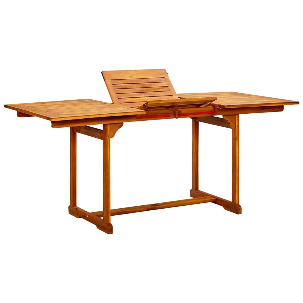 Tuintafel (120-170)x80x75 cm massief acaciahout is nu te koop bij PeponiXL, paradijselijk wonen!