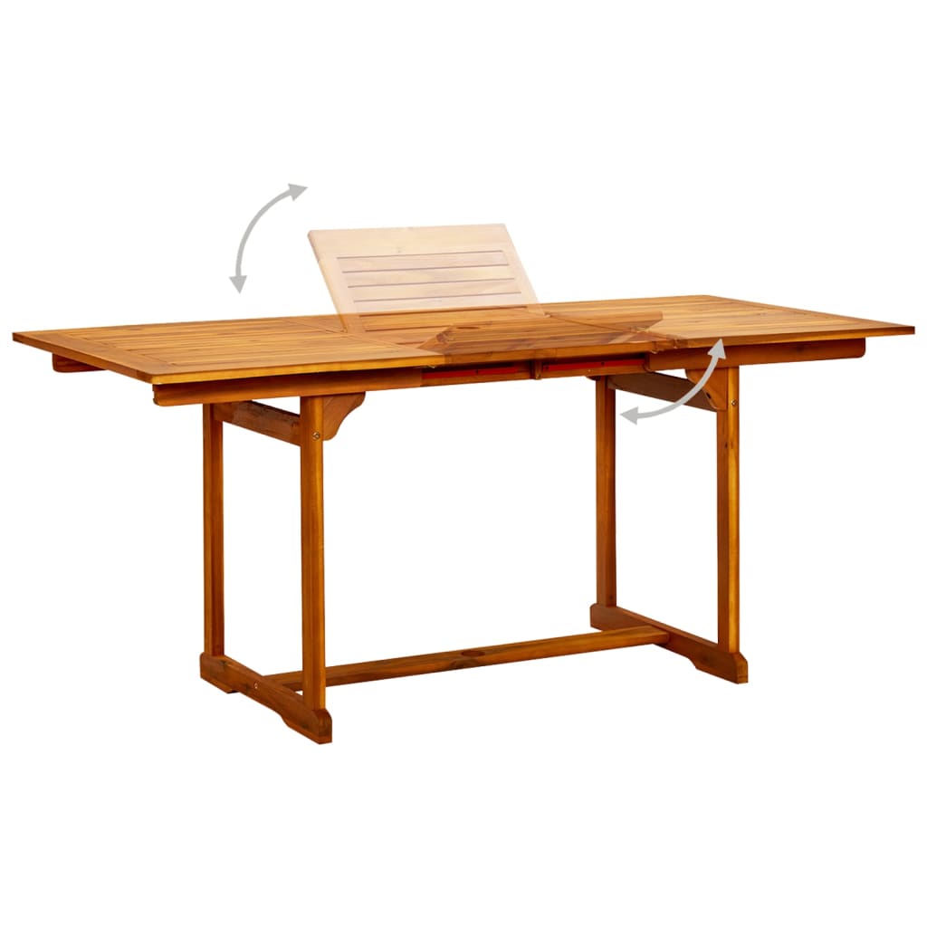 Tuintafel (120-170)x80x75 cm massief acaciahout is nu te koop bij PeponiXL, paradijselijk wonen!