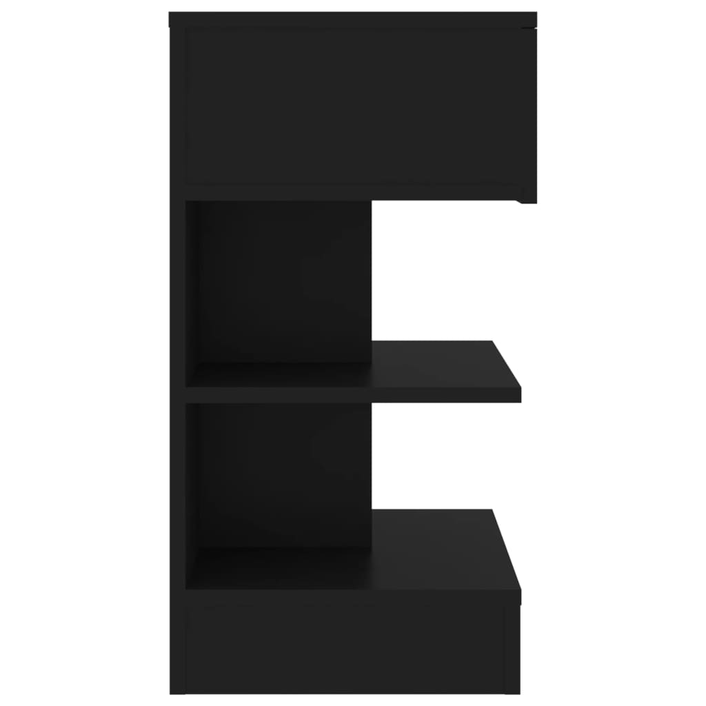 Nachtkastjes 2 st 40x35x65 cm spaanplaat zwart is nu te koop bij PeponiXL, paradijselijk wonen!