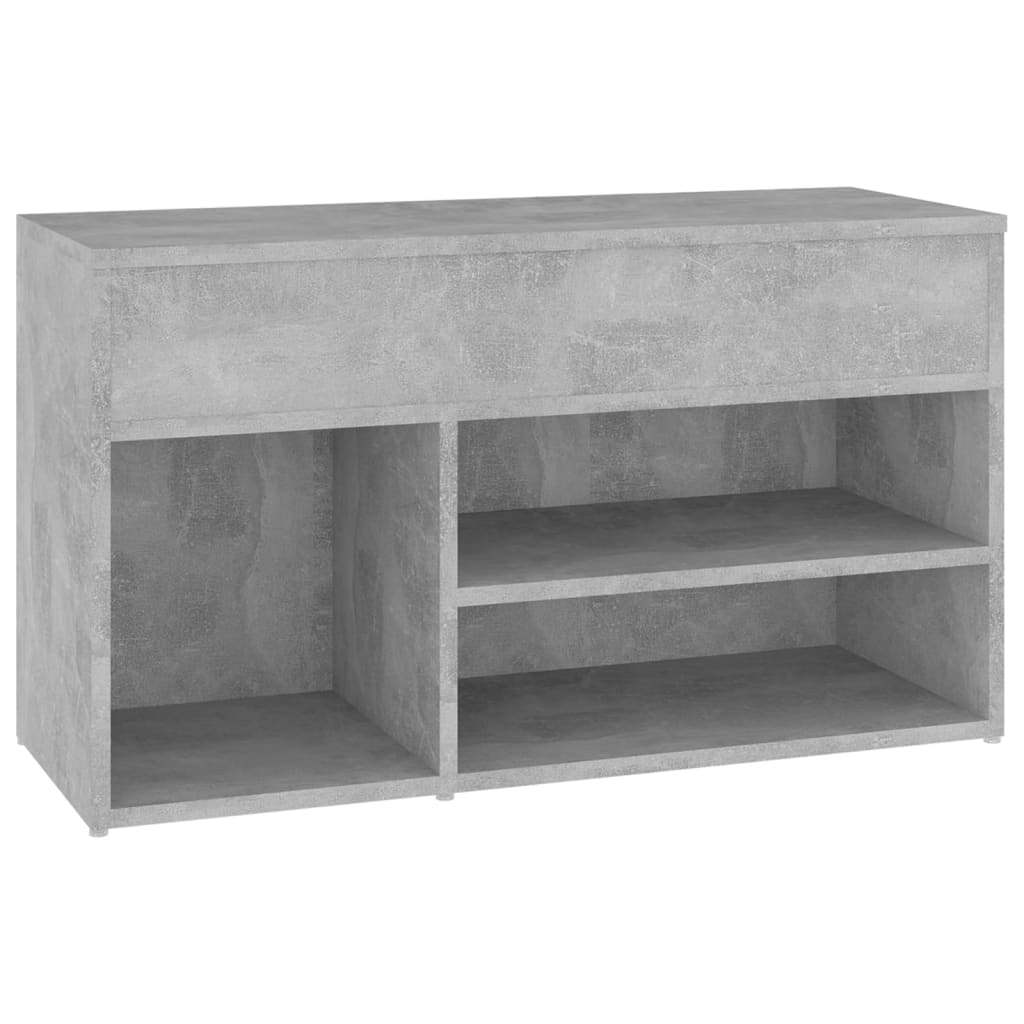 Schoenenbank 80x30x45 cm bewerkt hout betongrijs is nu te koop bij PeponiXL, paradijselijk wonen!