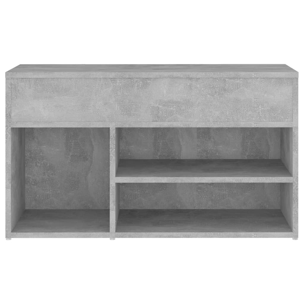 Schoenenbank 80x30x45 cm bewerkt hout betongrijs is nu te koop bij PeponiXL, paradijselijk wonen!