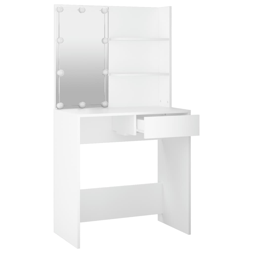 Kaptafel met LED-verlichting 74,5x40x141 cm wit is nu te koop bij PeponiXL, paradijselijk wonen!