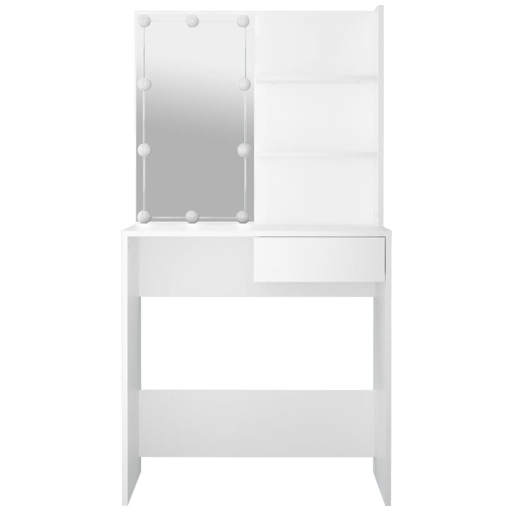 Kaptafel met LED-verlichting 74,5x40x141 cm wit is nu te koop bij PeponiXL, paradijselijk wonen!