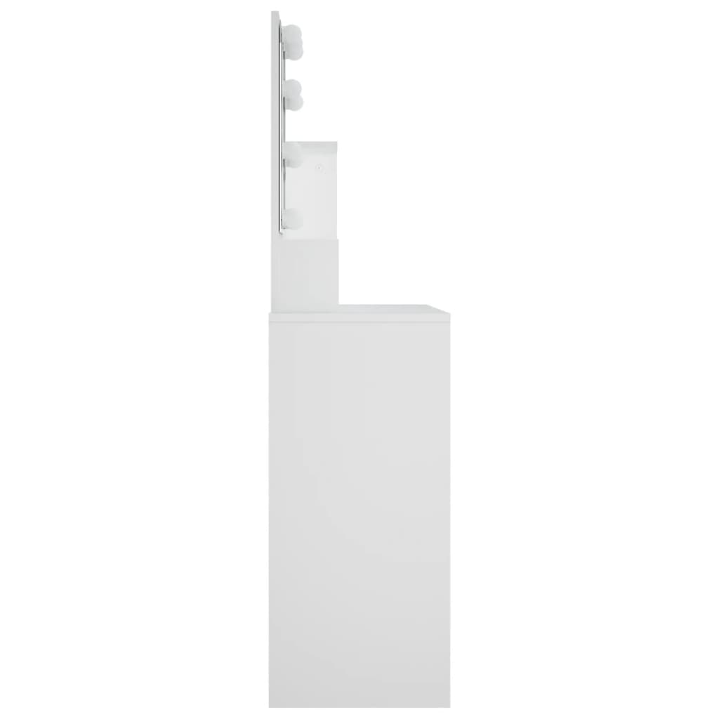 Kaptafel met LED-verlichting 86,5x35x136 cm wit is nu te koop bij PeponiXL, paradijselijk wonen!