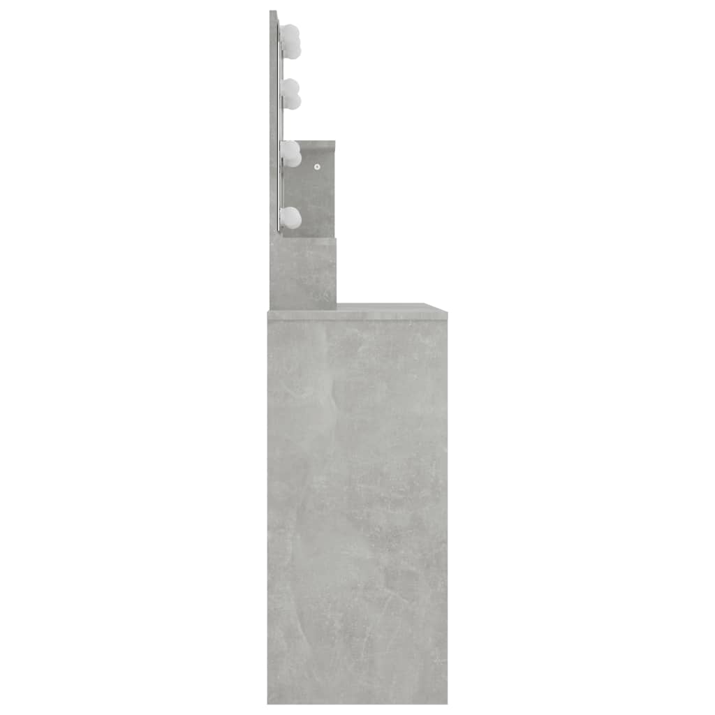 Kaptafel met LED-verlichting 86,5x35x136 cm betongrijs is nu te koop bij PeponiXL, paradijselijk wonen!