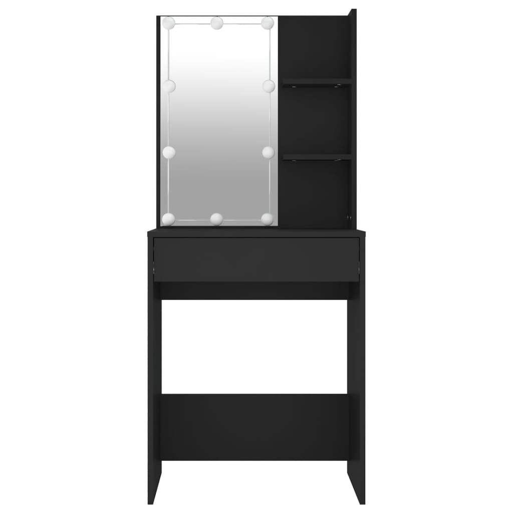 Kaptafel met LED-verlichting 60x40x140 cm zwart is nu te koop bij PeponiXL, paradijselijk wonen!