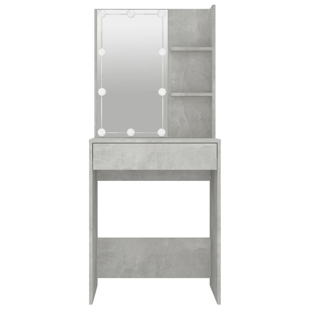 Kaptafel met LED-verlichting 60x40x140 cm betongrijs is nu te koop bij PeponiXL, paradijselijk wonen!