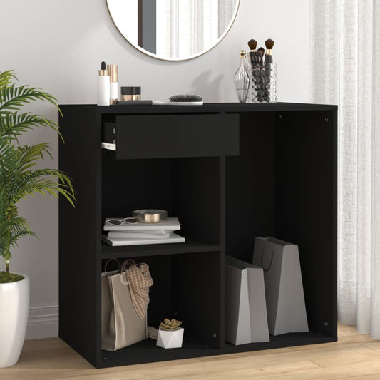 Cosmeticakast 80x40x75 cm bewerkt hout zwart is nu te koop bij PeponiXL, paradijselijk wonen!