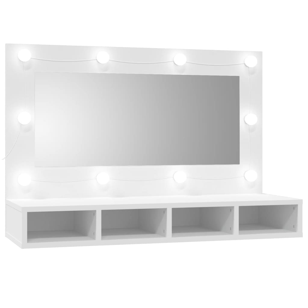 Spiegelkast met LED-verlichting 90x31,5x62 cm wit is nu te koop bij PeponiXL, paradijselijk wonen!