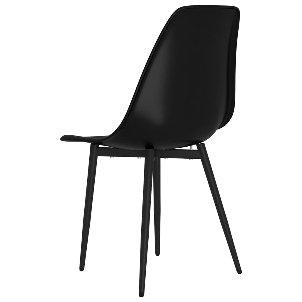 Eetkamerstoelen 4 st PP zwart is nu te koop bij PeponiXL, paradijselijk wonen!