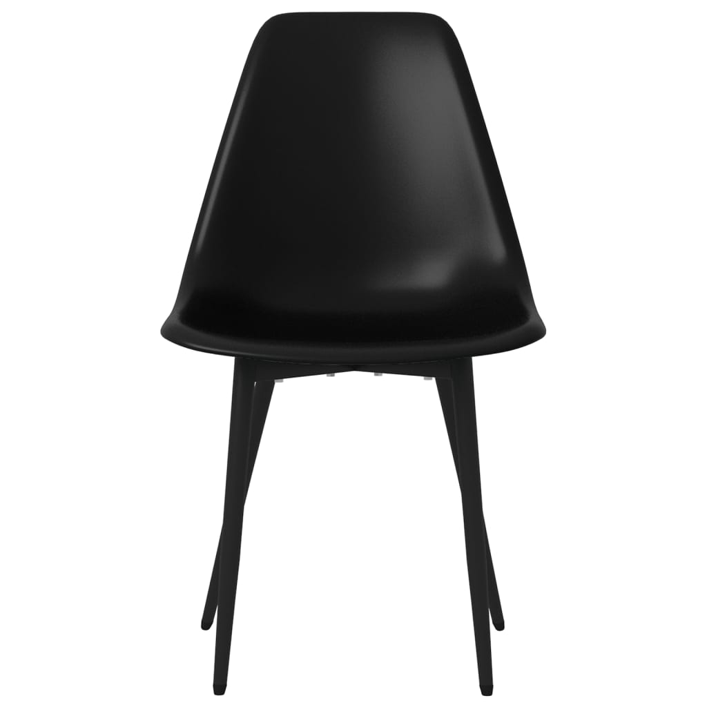 Eetkamerstoelen 4 st PP zwart is nu te koop bij PeponiXL, paradijselijk wonen!