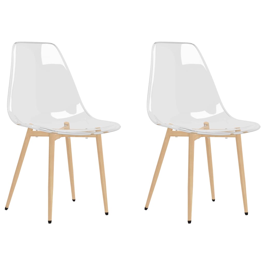 Eetkamerstoelen 2 st PET transparant is nu te koop bij PeponiXL, paradijselijk wonen!