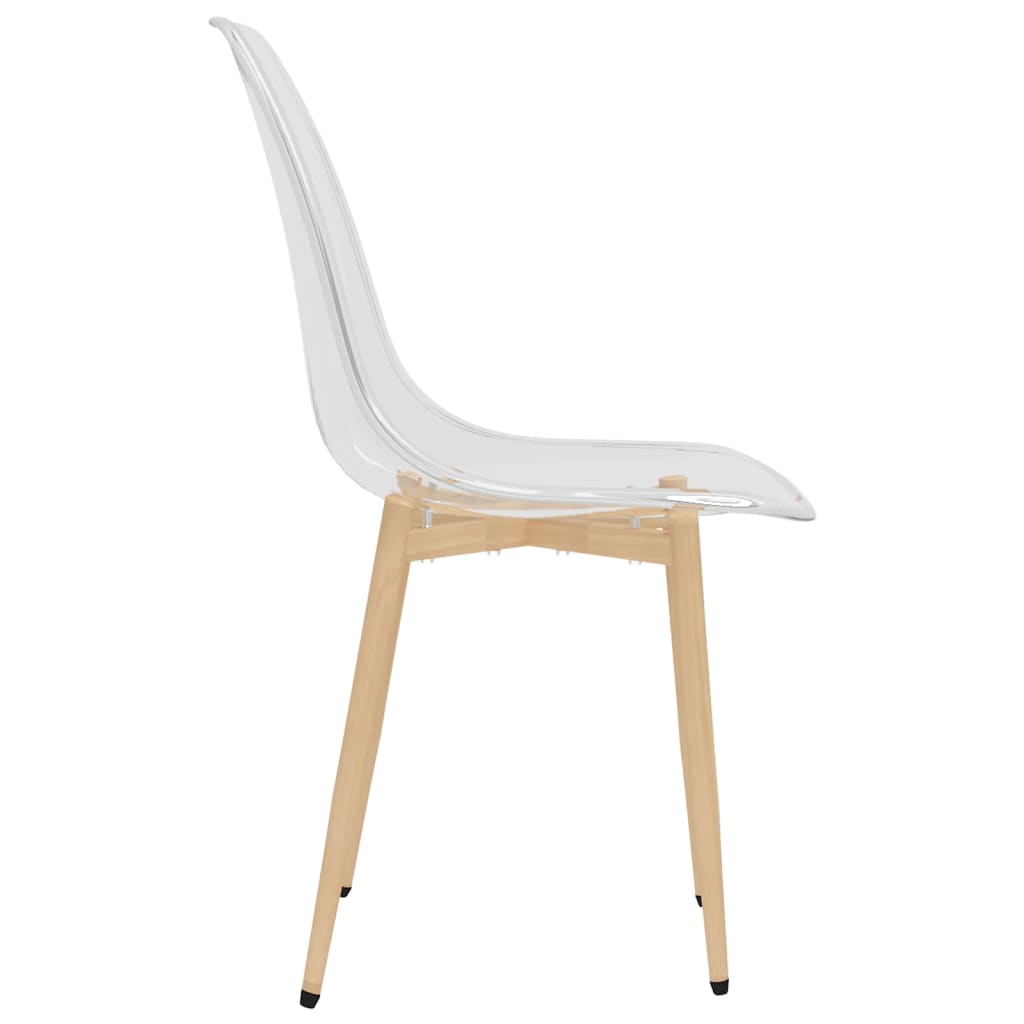 Eetkamerstoelen 2 st PET transparant is nu te koop bij PeponiXL, paradijselijk wonen!