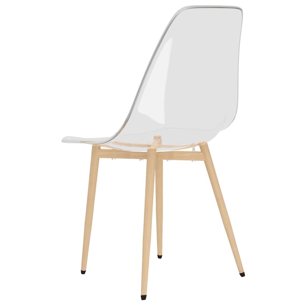 Eetkamerstoelen 2 st PET transparant is nu te koop bij PeponiXL, paradijselijk wonen!