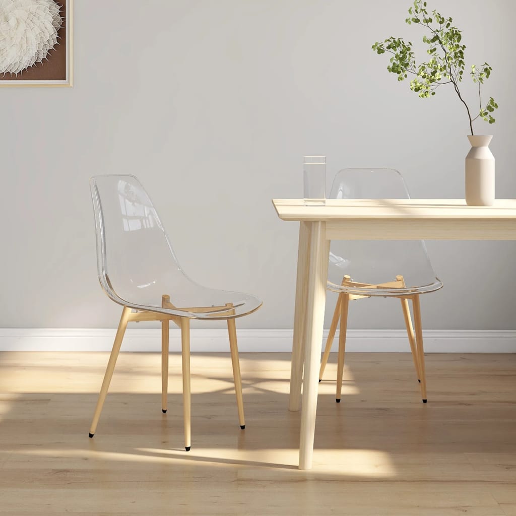 Eetkamerstoelen 2 st PET transparant is nu te koop bij PeponiXL, paradijselijk wonen!