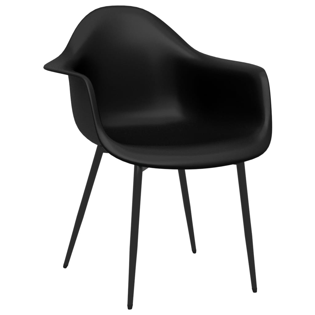 Eetkamerstoelen 2 st PP zwart is nu te koop bij PeponiXL, paradijselijk wonen!