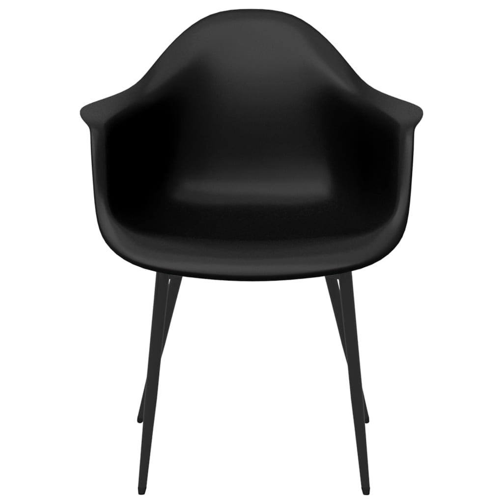 Eetkamerstoelen 2 st PP zwart is nu te koop bij PeponiXL, paradijselijk wonen!