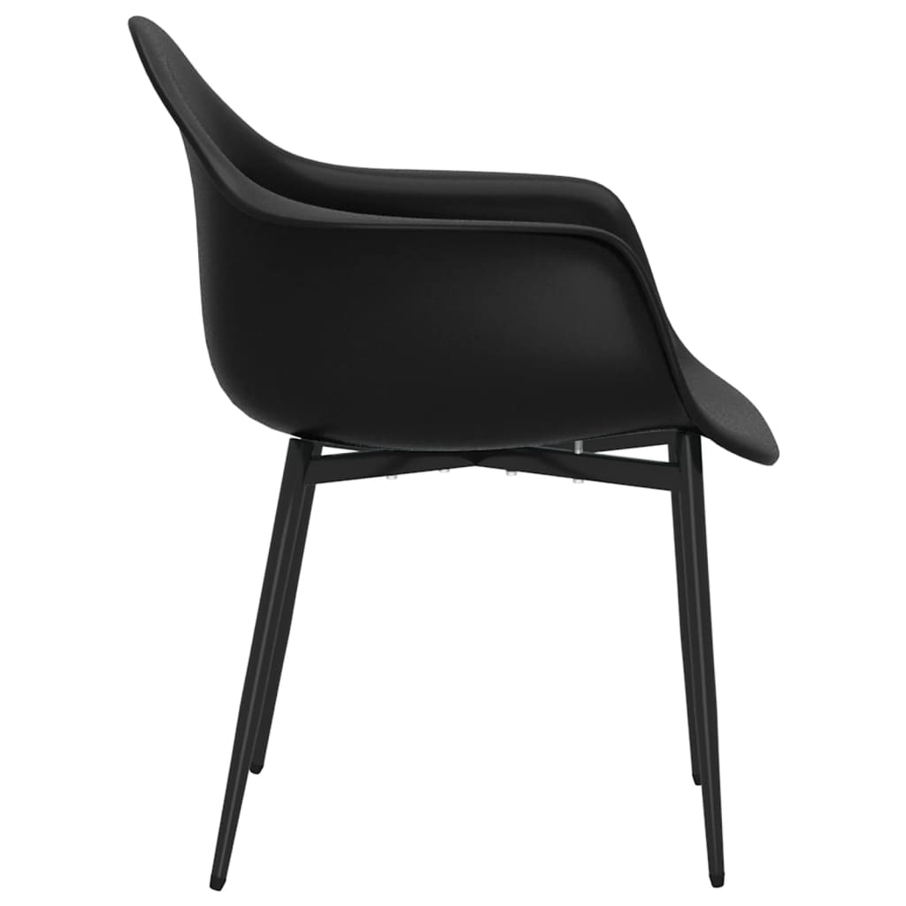 Eetkamerstoelen 2 st PP zwart is nu te koop bij PeponiXL, paradijselijk wonen!