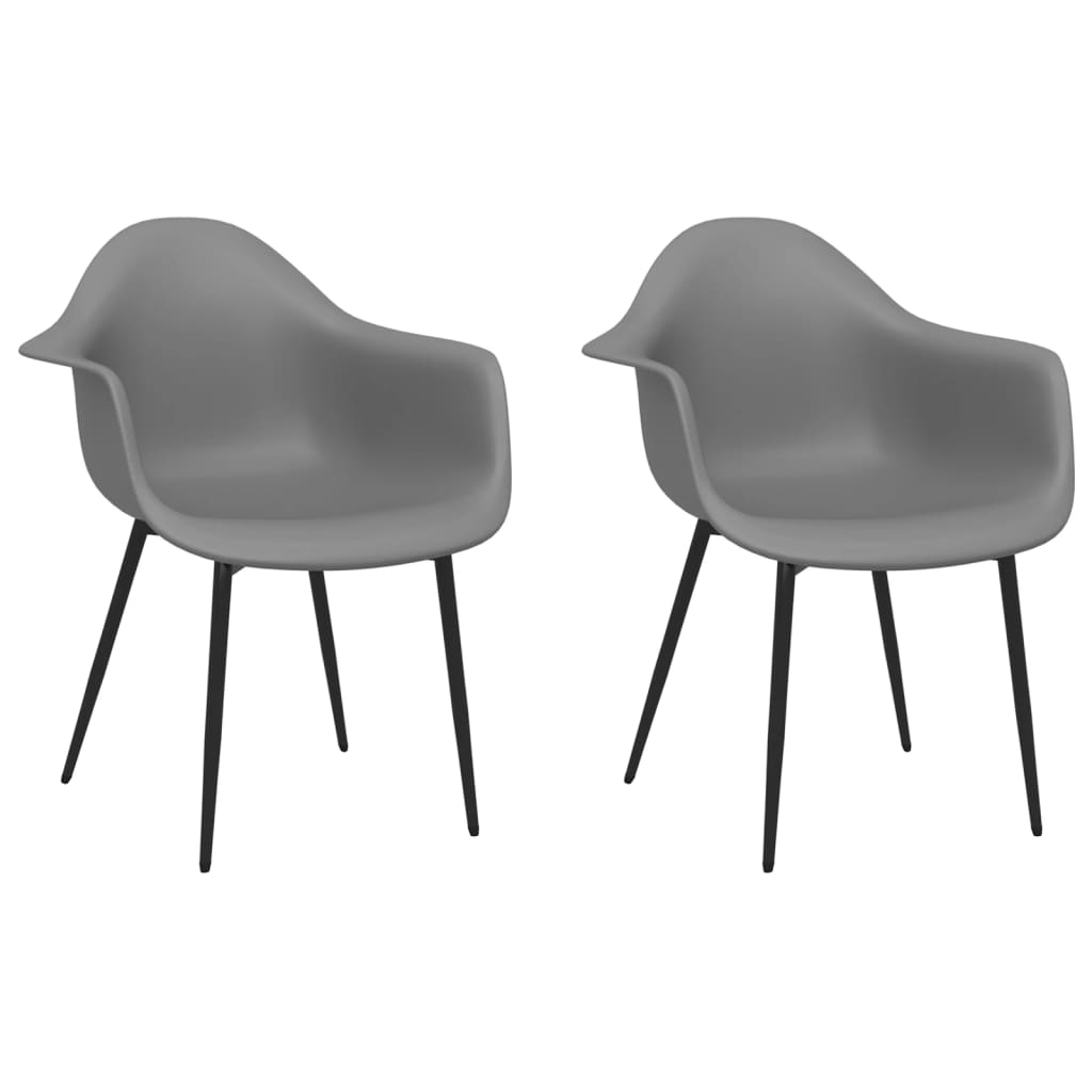 Eetkamerstoelen 2 st PP grijs is nu te koop bij PeponiXL, paradijselijk wonen!