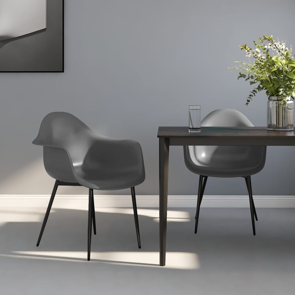 Eetkamerstoelen 2 st PP grijs is nu te koop bij PeponiXL, paradijselijk wonen!